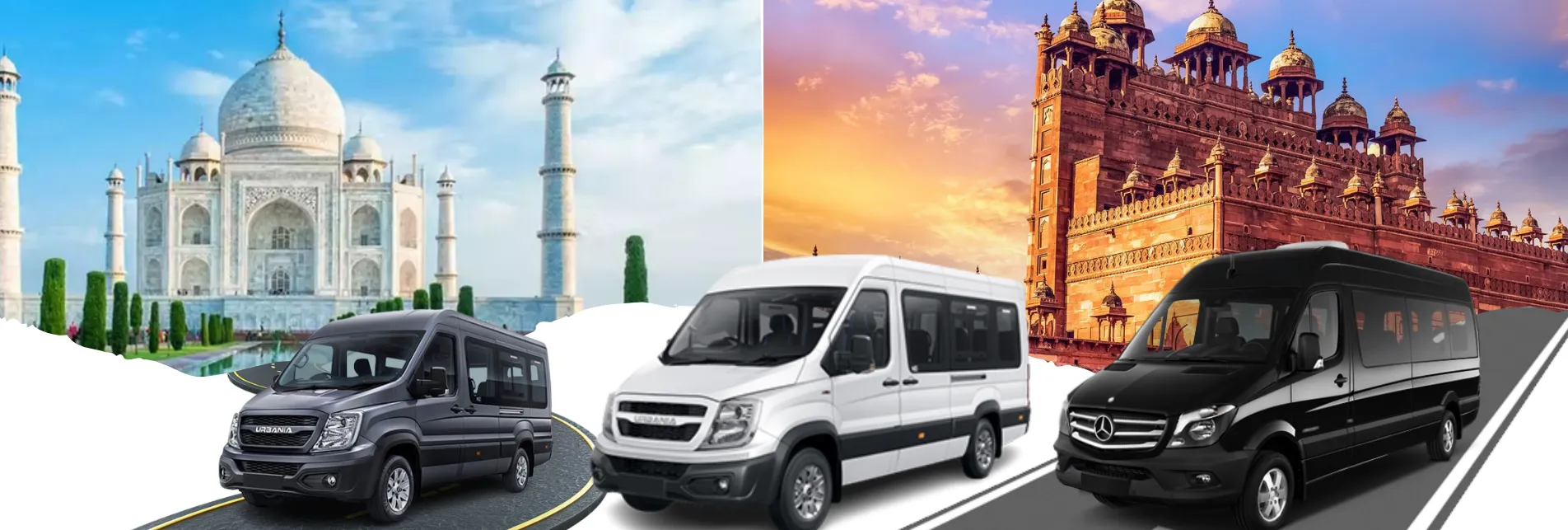 Delhi to Agra Force Urbania Tempo Traveller Hire 2