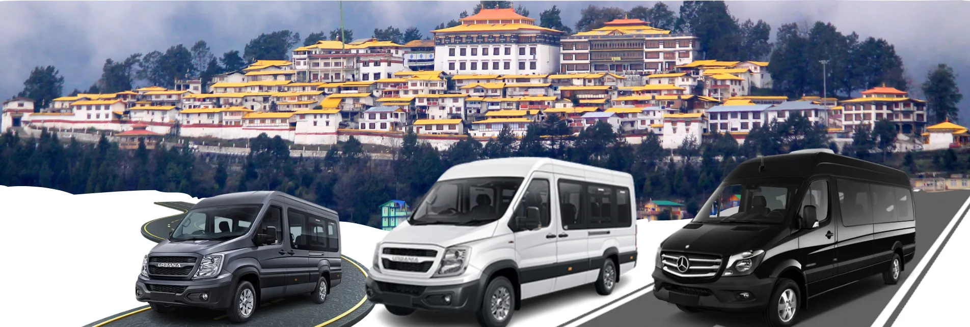 Delhi to Tawang Force Urbania Tempo Traveller Hire 2