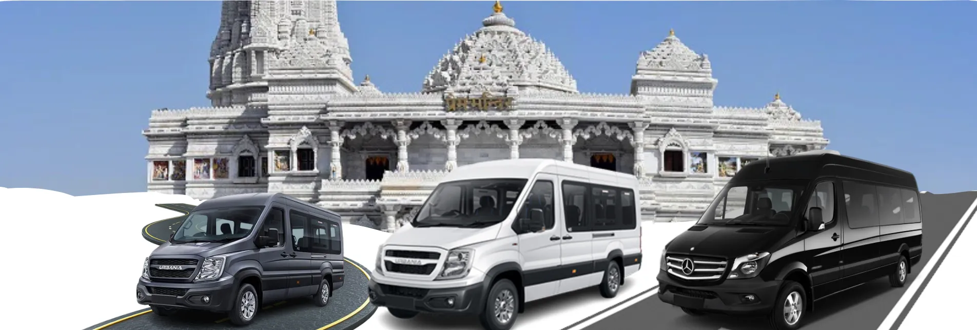 Delhi to Vrindavan Force Urbania Tempo Traveller Hire 2