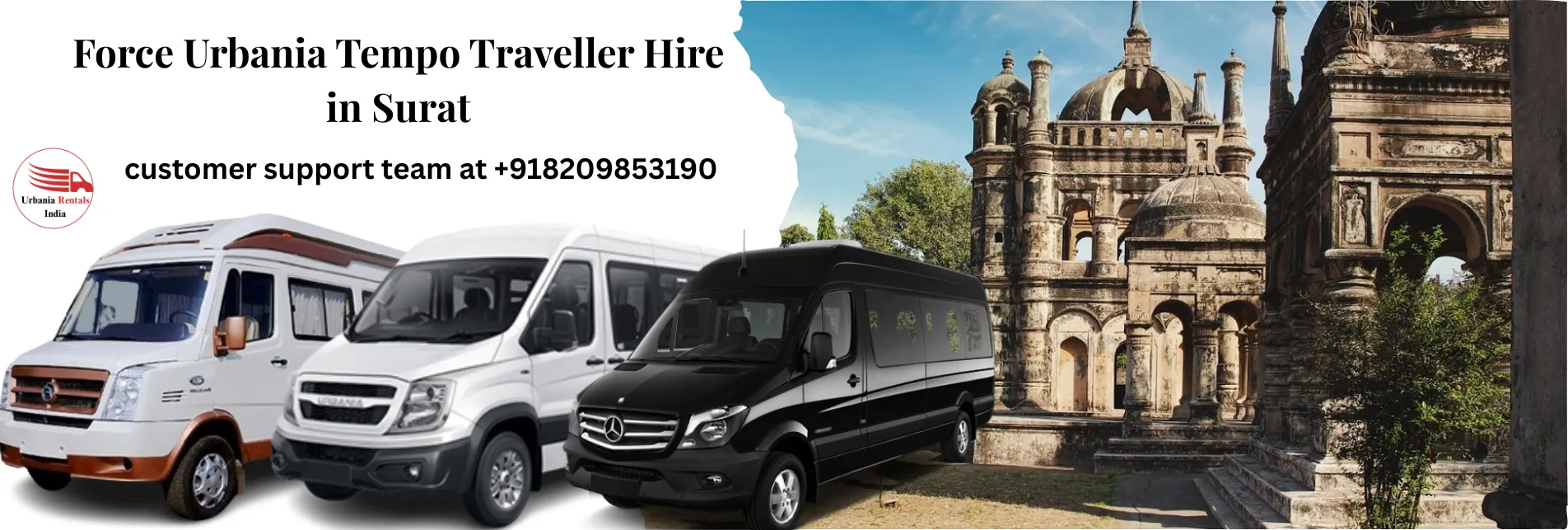 Force Urbania Tempo Traveller Hire in Surat