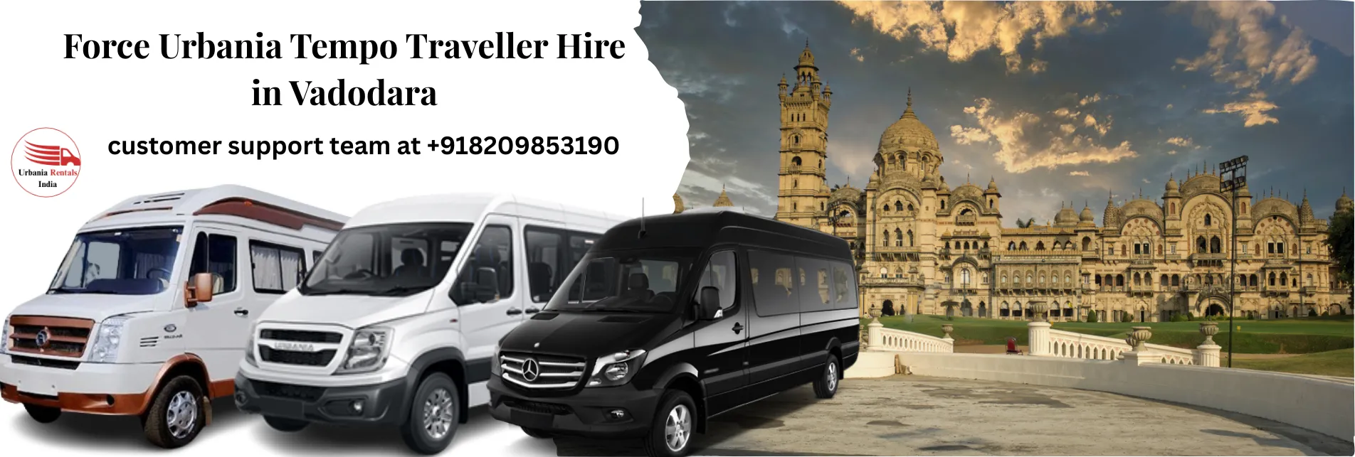 Force Urbania Tempo Traveller Hire in Vadodara